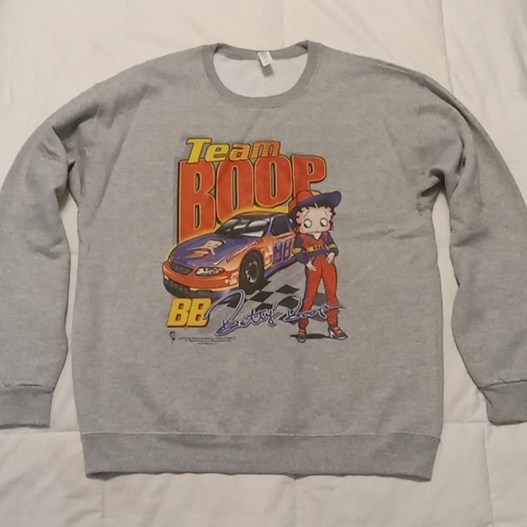 Betty Boop Sweaters - Betty Boop NASCAR style racing sweatshirt sz L